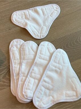 Pack of 6 triangular steam mop pad with Velcro - washable